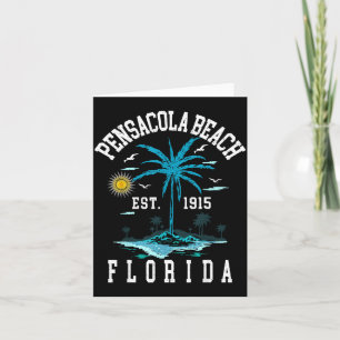 Vintage Pensacola Beach Florida Retro FL Sonnenunt Karte