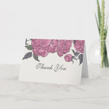 Vintage Peonies Dankeschön-Karte