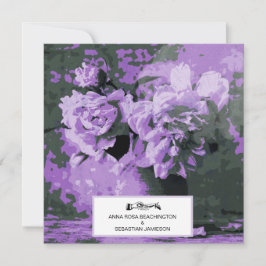 *~* Vintage Peony Blume Art QR UAWG AR23 WEDDING Einladung