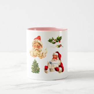 Vintage Père Noël Face Mugs