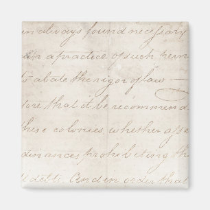 Vintage Pergament-Antiken-Text-Schablone Magnet