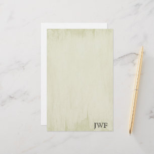Vintage-Pergament-Look Grunge-Textur-Monogramm Briefpapier