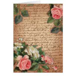 Vintage Pergament und Shabby Chic Rosen