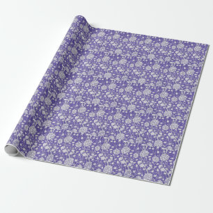 Vintage Periwinkle Blumenmuster Geschenkpapier