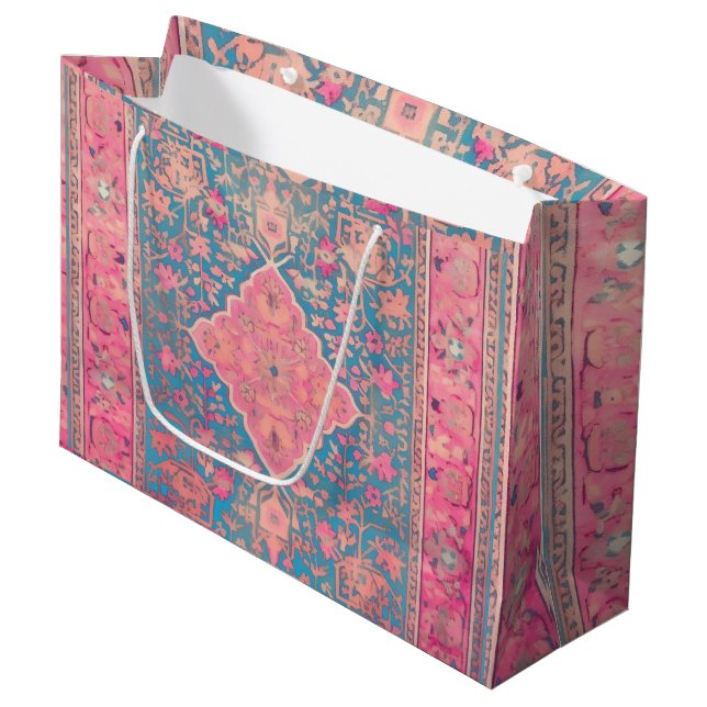 Vintage Perse conçu grand sac cadeau (Devant Angle)