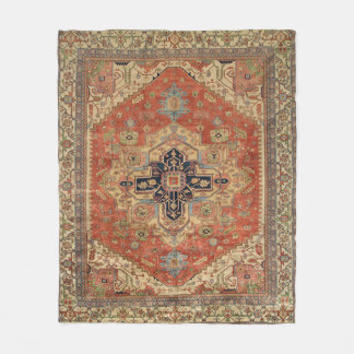 Vintage-Perserteppich-Flanell- & Sherpa-Decken Fleecedecke