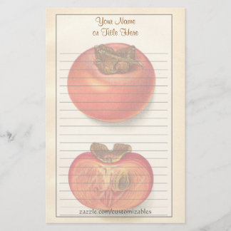Vintage Persimmons Stationery Briefpapier