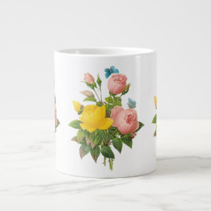 Vintage Persische Gelbe Teerosen von Redoute Jumbo-Tasse