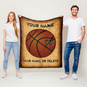 Vintage, Personalisierte Basketballschuhe, Sherpa  Fleecedecke