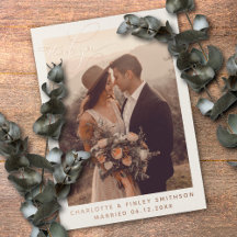 Vintage Personalisierte Hochzeit Vielen Dank