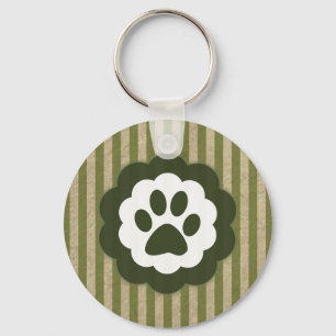 vintage pet paw schlüsselanhänger