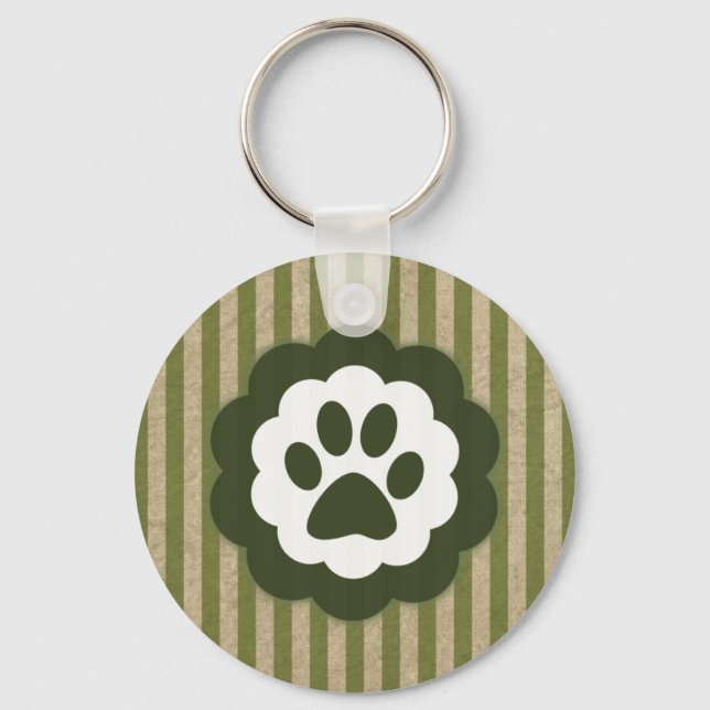 vintage pet paw schlüsselanhänger (Vorderseite)