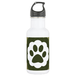 vintage pet paw trinkflasche