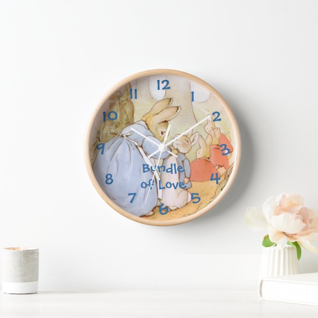 Vintage Peter Rabbit Kinderzimmer Wanduhr (Zuhause)