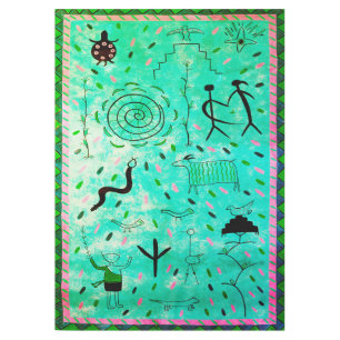 Vintage Petroglyphen Tischdecke