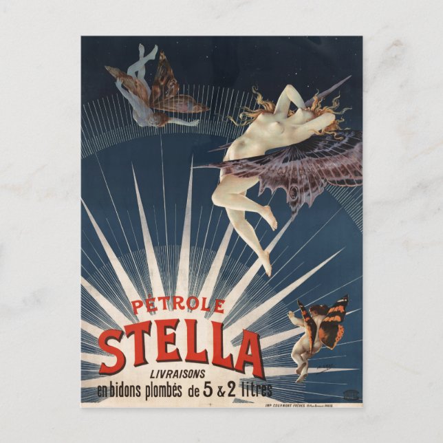 Vintage Petrole Stella (Stella Benzoline) Postkarte (Vorderseite)