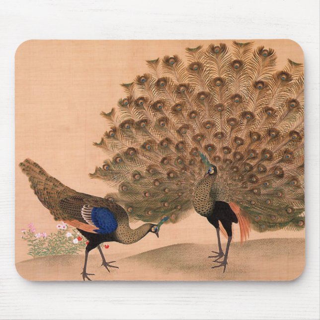 Vintage Pfau Mousepad (Vorne)