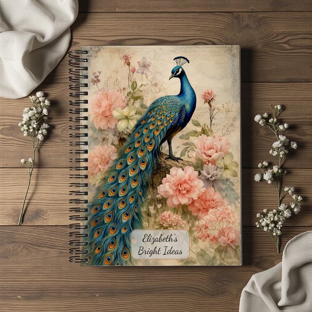 Vintage Pfau Notizbuch (Von Creator hochgeladen)