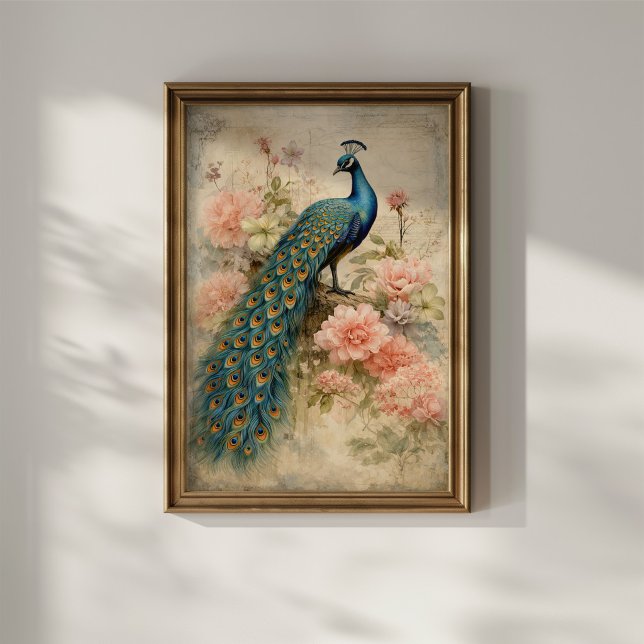 Vintage Pfau Poster (Von Creator hochgeladen)
