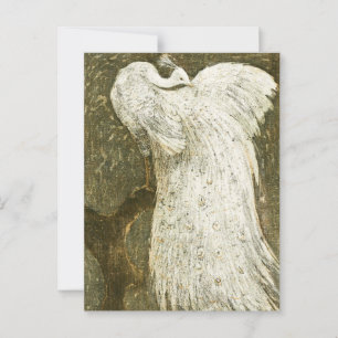 Vintage Pfauendarstellung Postkarte