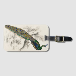 Vintage Pfauengeschichte Gepäckanhänger