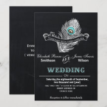 Vintage Pfauenhochzeit in Chalkboard