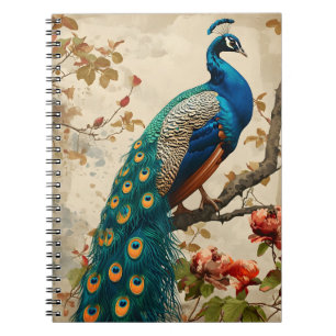 Vintage Pfauenplendor Postkarte Notizblock