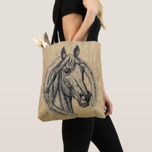 Vintage-Pferd-Cameo Tasche