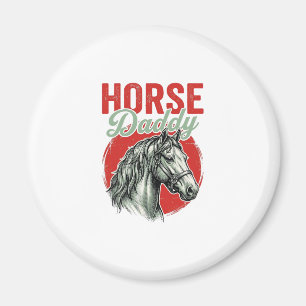 Vintage-Pferd-Daddy-Gravur Magnet