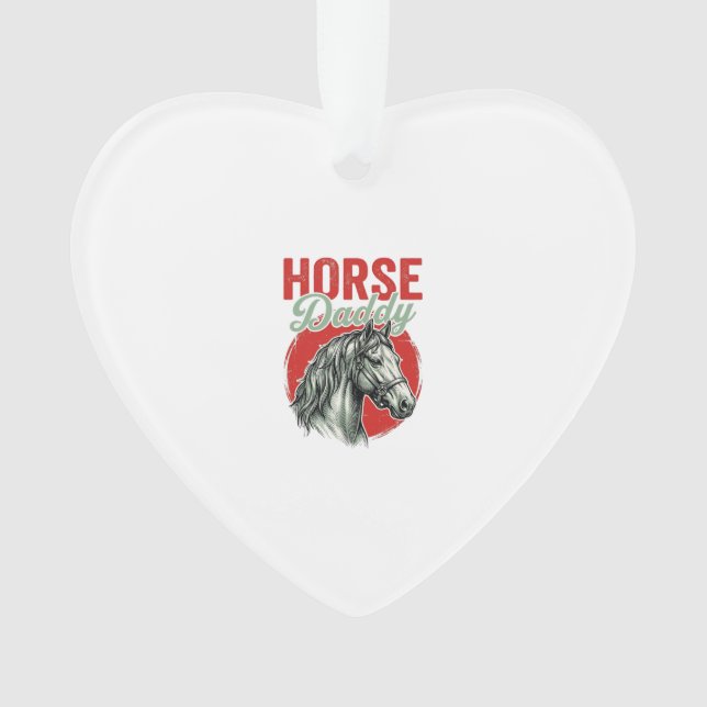 Vintage-Pferd-Daddy-Gravur Ornament (Vorderseite)