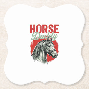 Vintage-Pferd-Daddy-Gravur Untersetzer