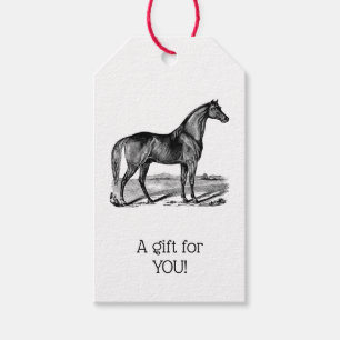 Vintage Pferd Stehend Geschenkanhänger