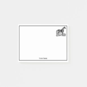 Vintage Pferd Stehend Post-it Klebezettel