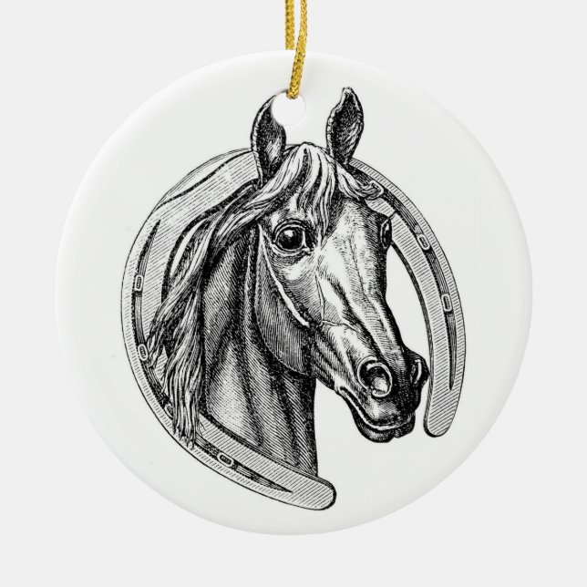 Vintage Pferde-u. Keramikornament (Vorne)