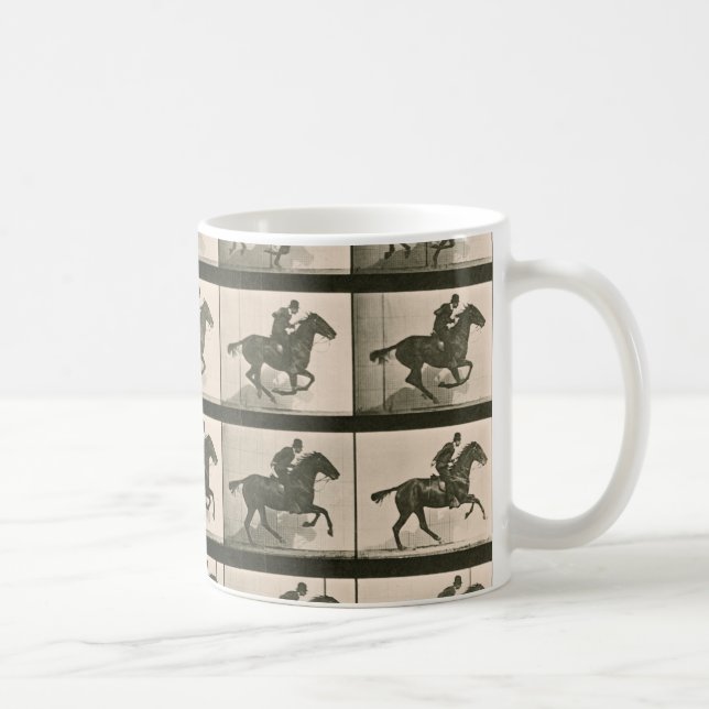 Vintage Pferdefotografie Kaffeetasse (Rechts)