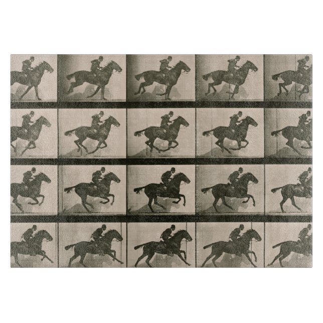Vintage Pferdefotografie Schneidebrett (Vorderseite)