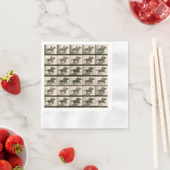 Vintage Pferdefotografie Serviette (Beispiel)