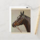 Vintage Pferdepostkarte Feiertagspostkarte (Vorderseite/Rückseite Beispiel)