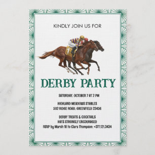 Vintage-Pferderennen-Derby-Party-Einladung Einladung