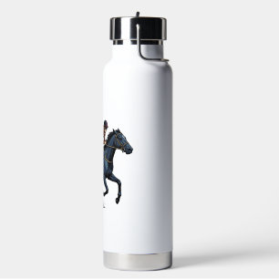 Vintage-Pferderennen-Jockey-Vektordesign_1 Trinkflasche