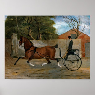 Vintage Pferdetransporte Poster