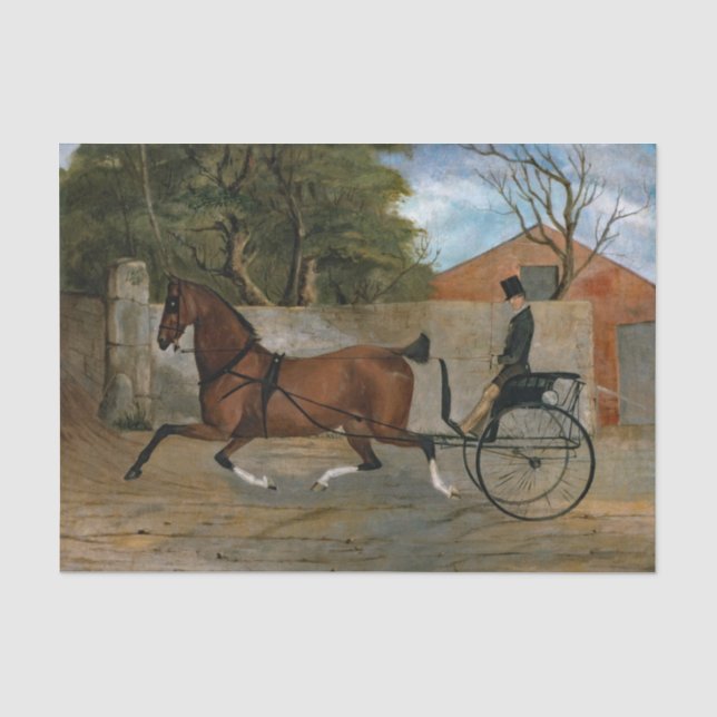 Vintage Pferdetransporte Seidenpapier (Vorderseite)