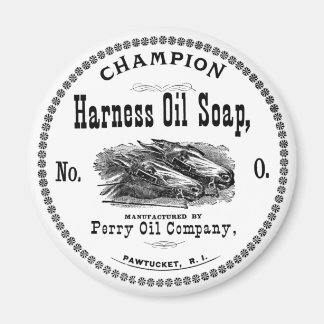 Vintage Pferdezuchtseife Weiß Magnet