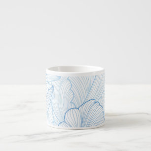 Vintage-Pfingstrose: Nahtloses Blumenmuster Espressotasse