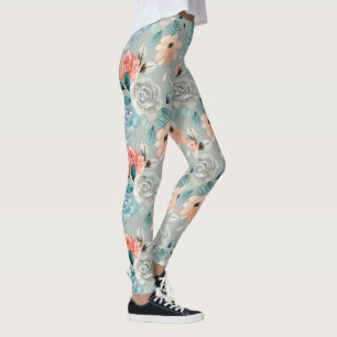 Vintage-Pfingstrosen-Blumen-Leggings Leggings