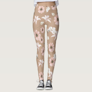 Vintage-Pfingstrosen-Blumen-Leggings Leggings