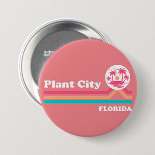 Vintage Pflanze Florida Button