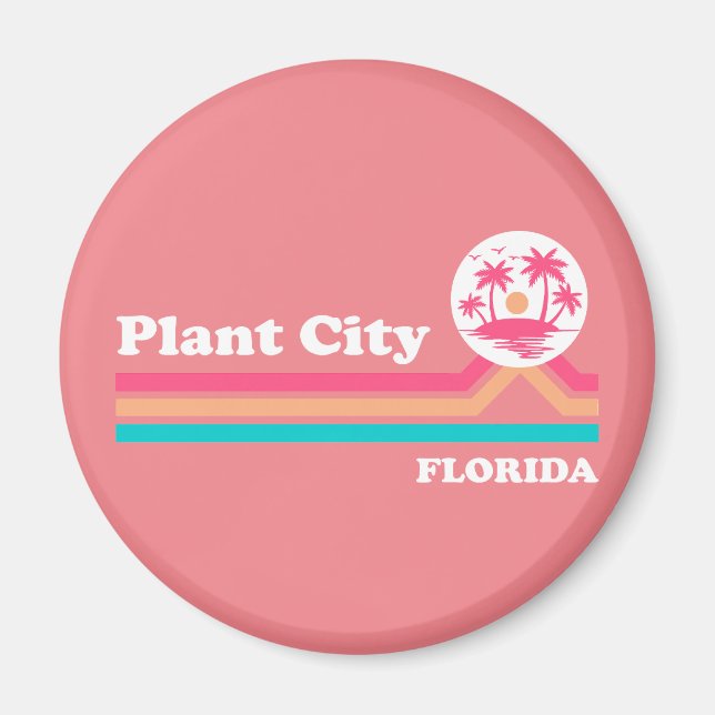 Vintage Pflanze Florida Magnet (Vorne)