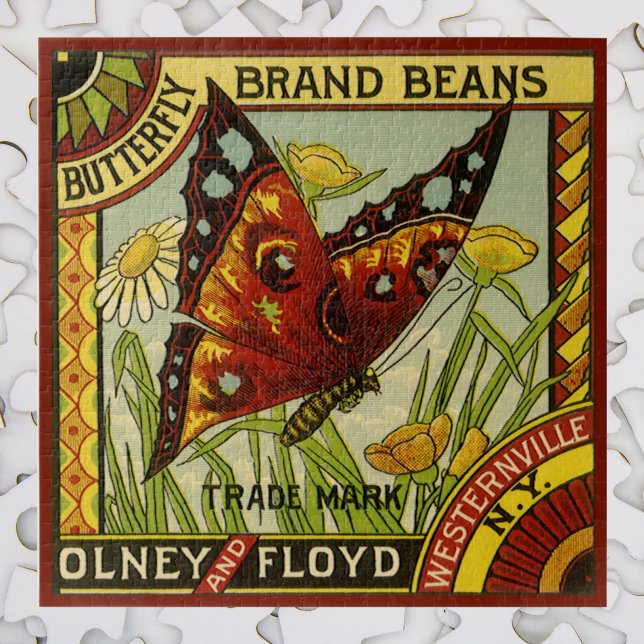 Vintage Pflanzenkennzeichen Kunst, Schmetterlingsm (Von Creator hochgeladen)