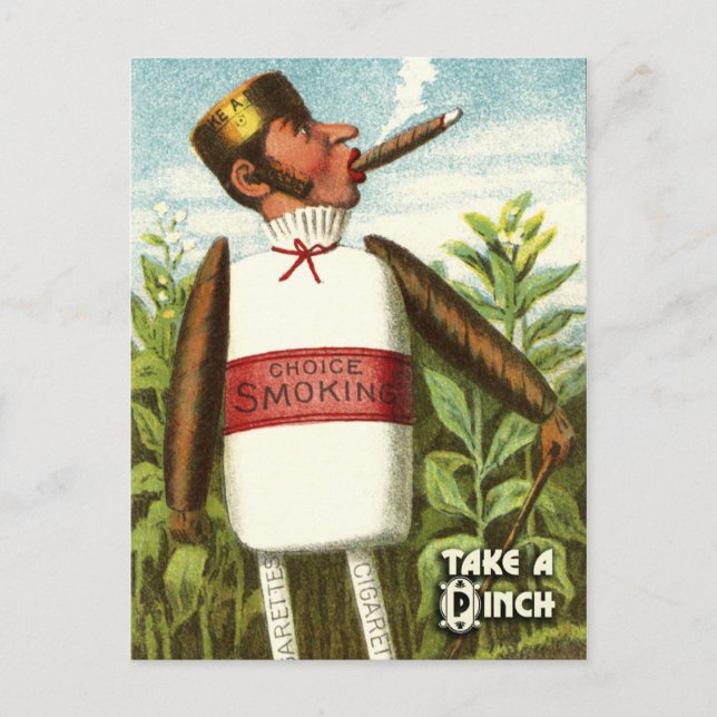 Vintage pflanzliche Postkartenserie: Tabak Postkarte (Vorderseite)